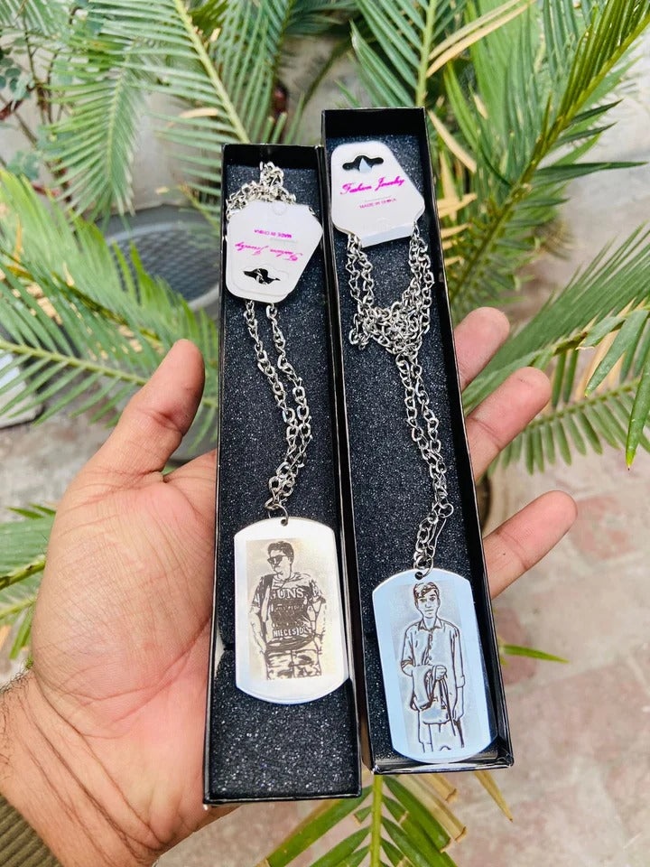 Tag Locket with Chain