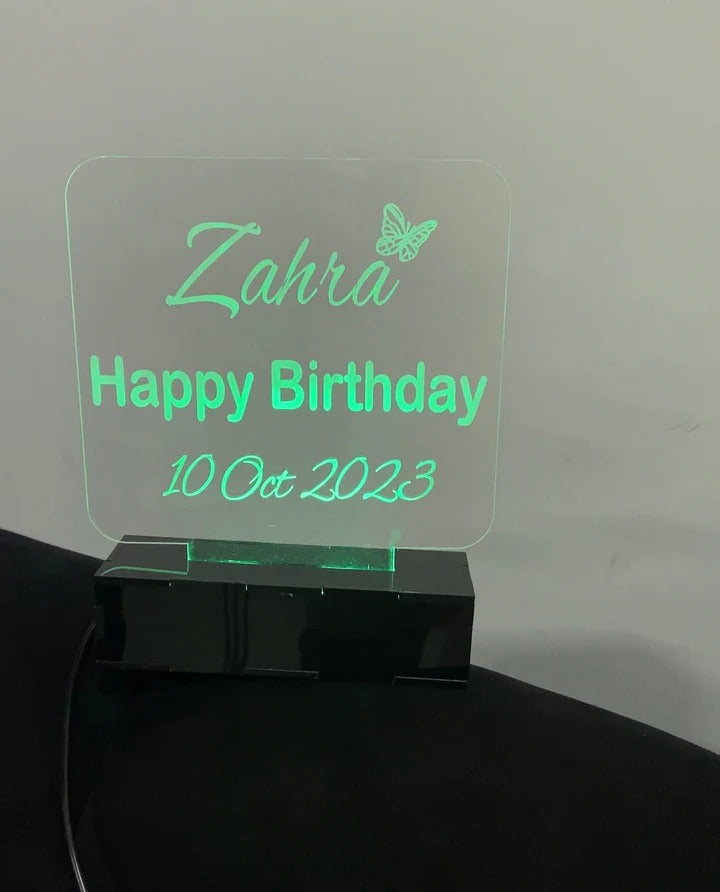 Square shaped 3d-led-light-lamp