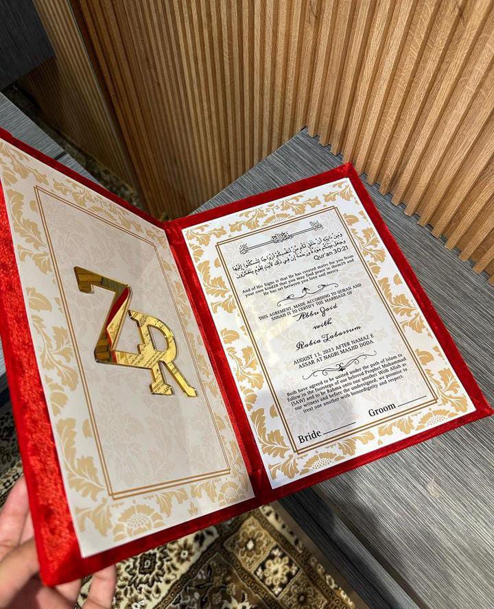 customized Nikkah Books
